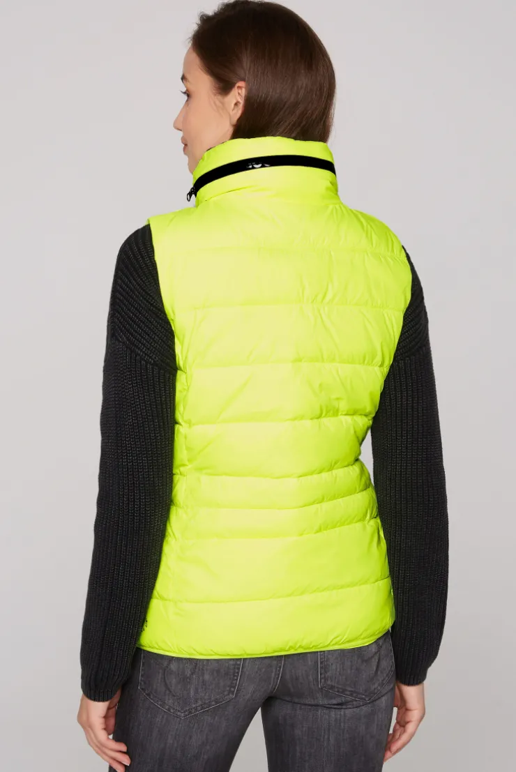 CAMP DAVID & SOCCX Steppweste mit Kapuze im Stehkragen yellow lime yellowlime Shop