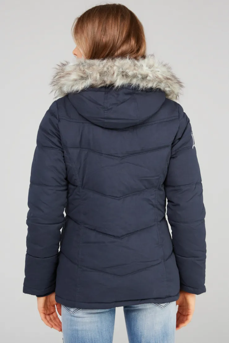 CAMP DAVID & SOCCX Strukturierte Jacke mit Artwork und Fake Fur nautic navy nauticnavy New
