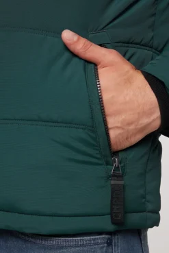 CAMP DAVID & SOCCX Strukturierte Steppjacke mit abtrennbarer Sweatkapuze deep green deepgreen Best
