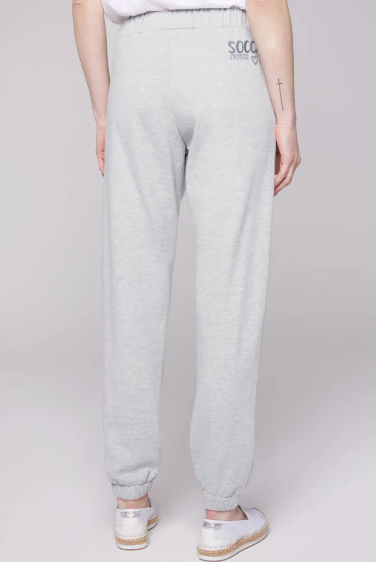 CAMP DAVID & SOCCX Sweathose mit Glitter Print grey melange | XXL greymelange New