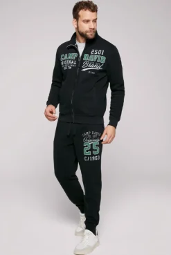 CAMP DAVID & SOCCX Sweatjacke mit Artwork im Retro-Style black Fashion