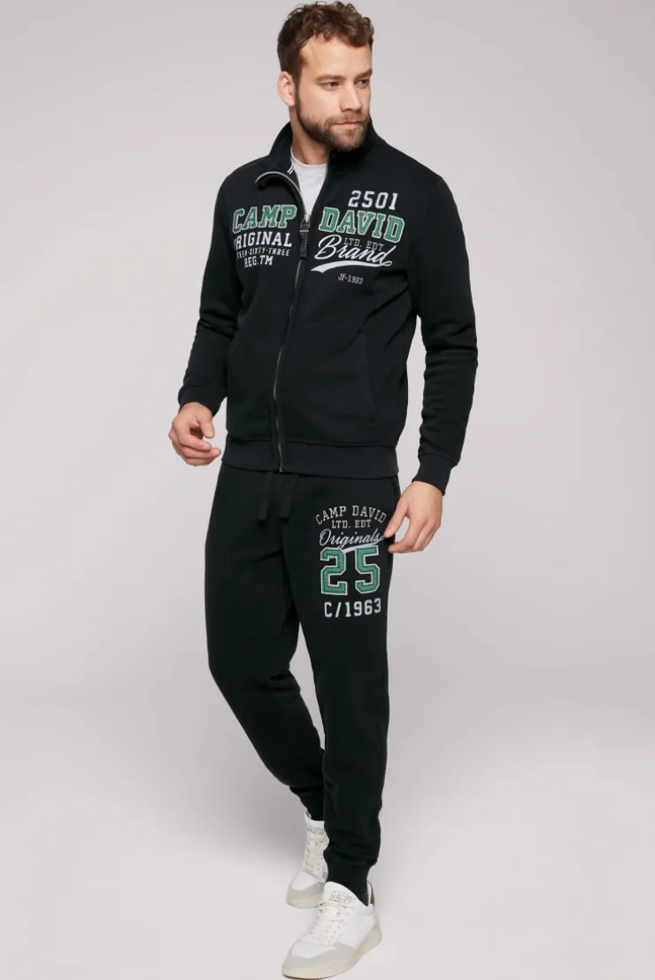 CAMP DAVID & SOCCX Sweatjacke mit Artwork im Retro-Style black Fashion