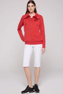 CAMP DAVID & SOCCX Sweatjacke mit hohem Kragen und Rücken-Print red orange redorange Shop
