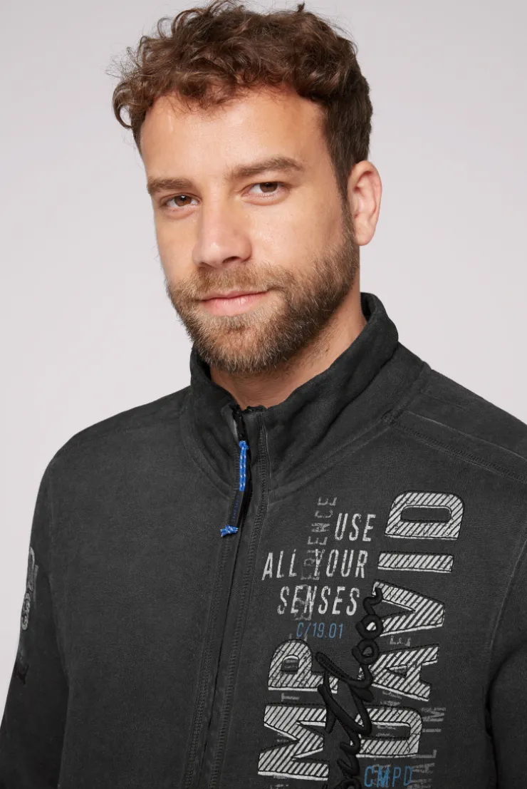 CAMP DAVID & SOCCX Sweatjacke Oil Dyed mit Logo Artworks black Cheap