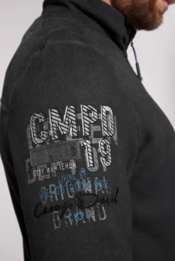 CAMP DAVID & SOCCX Sweatjacke Oil Dyed mit Logo Artworks black Cheap