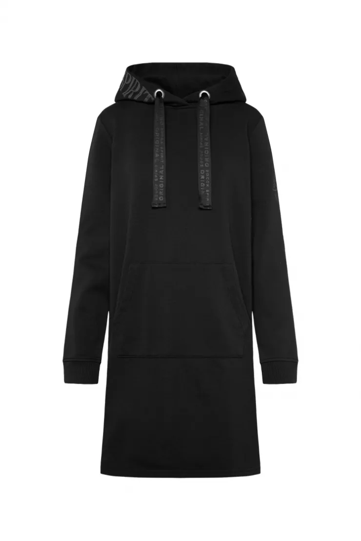CAMP DAVID & SOCCX Sweatkleid mit Kapuze und Glossy Prints black New