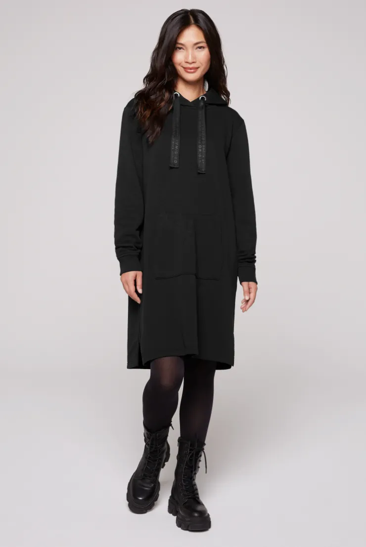 CAMP DAVID & SOCCX Sweatkleid mit Kapuze und Glossy Prints black New