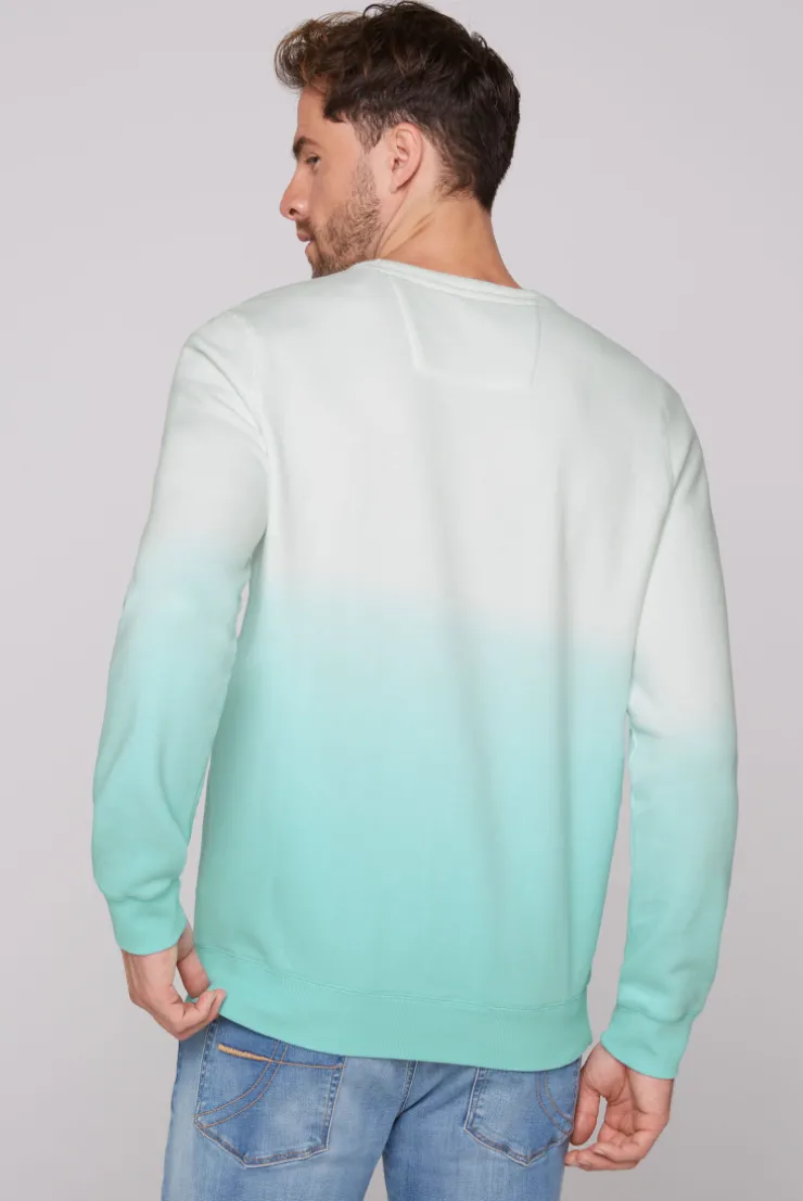CAMP DAVID & SOCCX Sweatshirt Dip Dye mit Puff-Print ivory Cheap