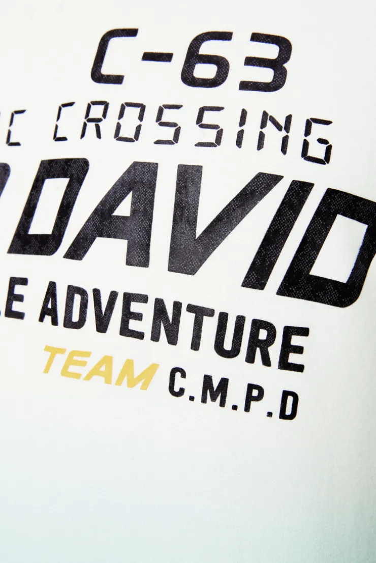 CAMP DAVID & SOCCX Sweatshirt Dip Dye mit Puff-Print ivory Cheap