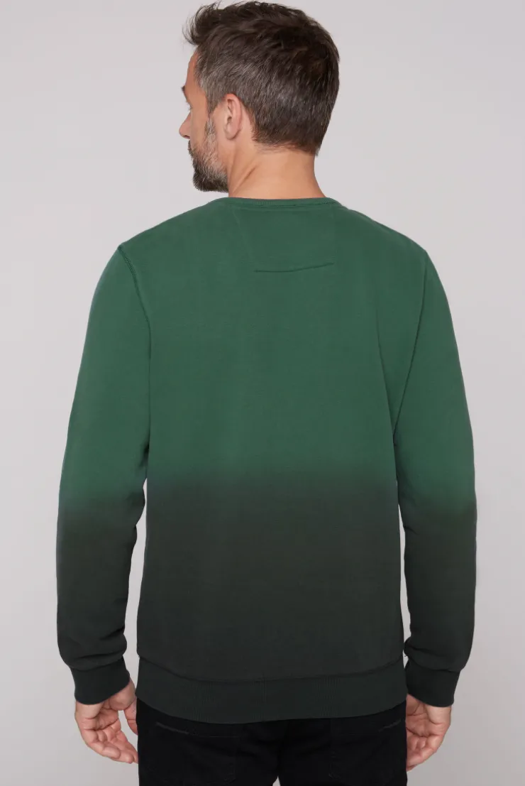 CAMP DAVID & SOCCX Sweatshirt Dip Dye mit Puff-Print dark green darkgreen Best Sale