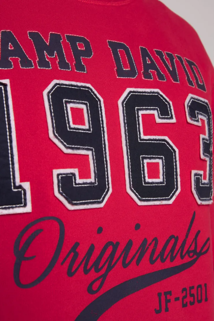 CAMP DAVID & SOCCX Sweatshirt mit Artwork im Retro-Style royal red royalred Flash Sale