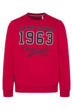 CAMP DAVID & SOCCX Sweatshirt mit Artwork im Retro-Style royal red royalred Fashion