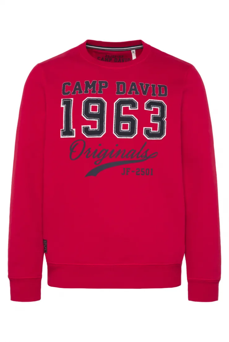 CAMP DAVID & SOCCX Sweatshirt mit Artwork im Retro-Style royal red royalred Fashion