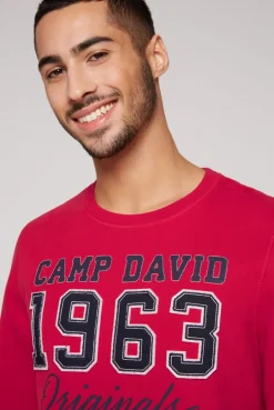 CAMP DAVID & SOCCX Sweatshirt mit Artwork im Retro-Style royal red royalred Fashion