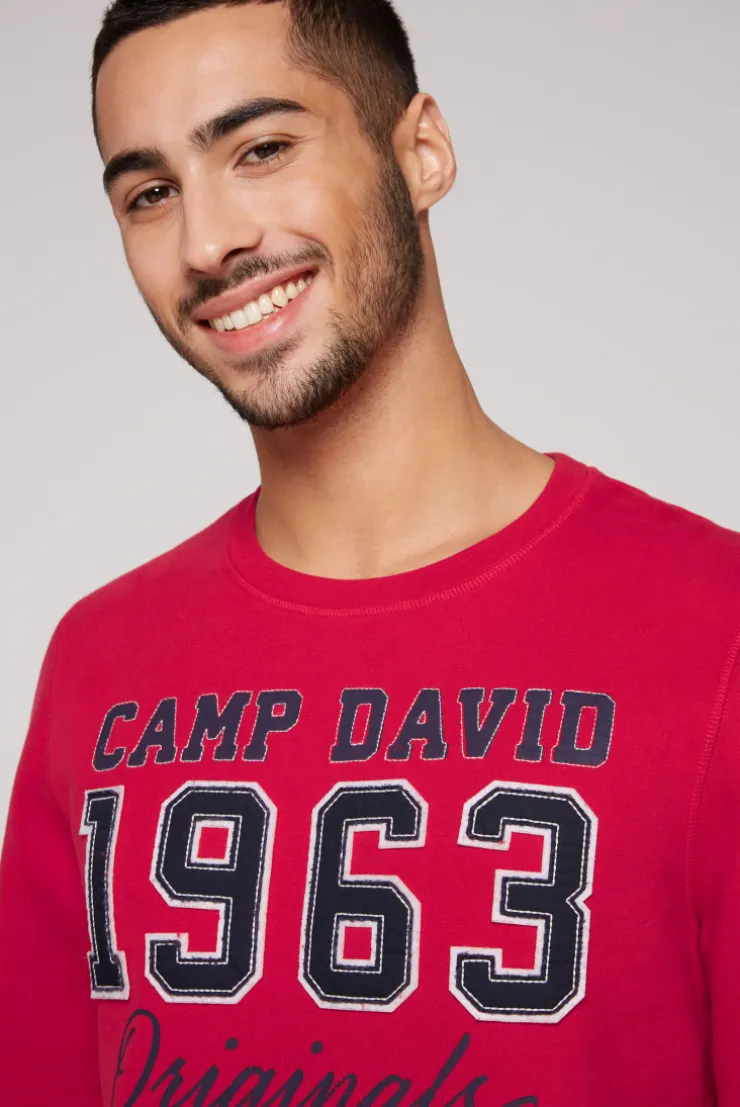 CAMP DAVID & SOCCX Sweatshirt mit Artwork im Retro-Style royal red royalred Fashion