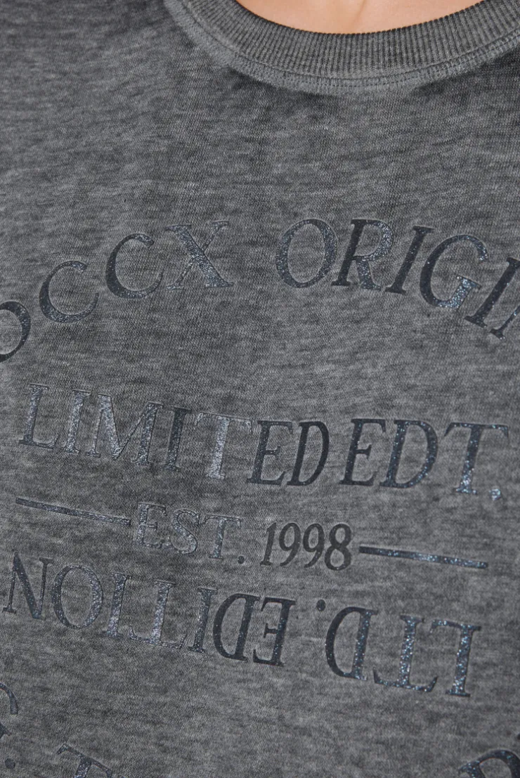 CAMP DAVID & SOCCX Sweatshirt mit Ausbrenner-Effekten und Print blue navy bluenavy New