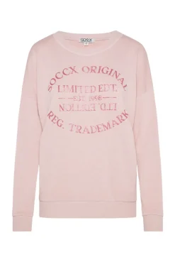 CAMP DAVID & SOCCX Sweatshirt mit Ausbrenner-Effekten und Print rose blush roseblush Flash Sale