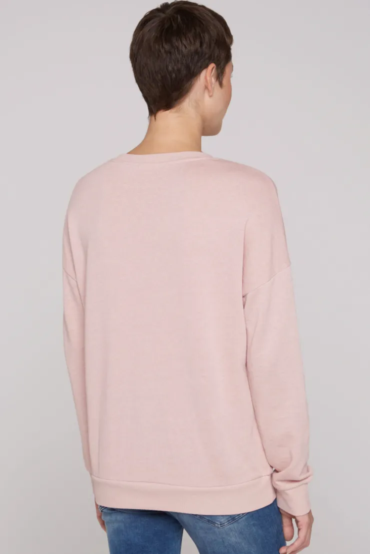 CAMP DAVID & SOCCX Sweatshirt mit Ausbrenner-Effekten und Print rose blush roseblush Flash Sale