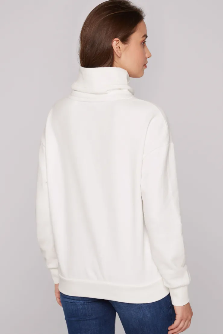 CAMP DAVID & SOCCX Sweatshirt mit hohem Kragen und Logo Print ivory Flash Sale