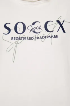 CAMP DAVID & SOCCX Sweatshirt mit hohem Kragen und Logo Print ivory Flash Sale