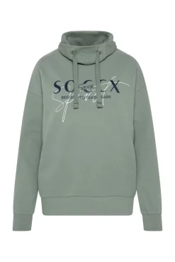 CAMP DAVID & SOCCX Sweatshirt mit hohem Kragen und Logo Print muted aqua mutedaqua Store
