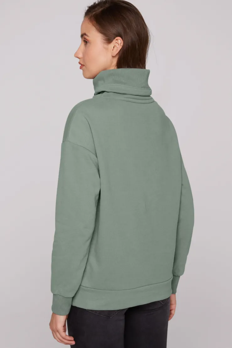 CAMP DAVID & SOCCX Sweatshirt mit hohem Kragen und Logo Print muted aqua mutedaqua Store