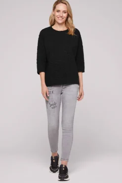 CAMP DAVID & SOCCX Sweatshirt mit Intarsia-Artwork black Outlet