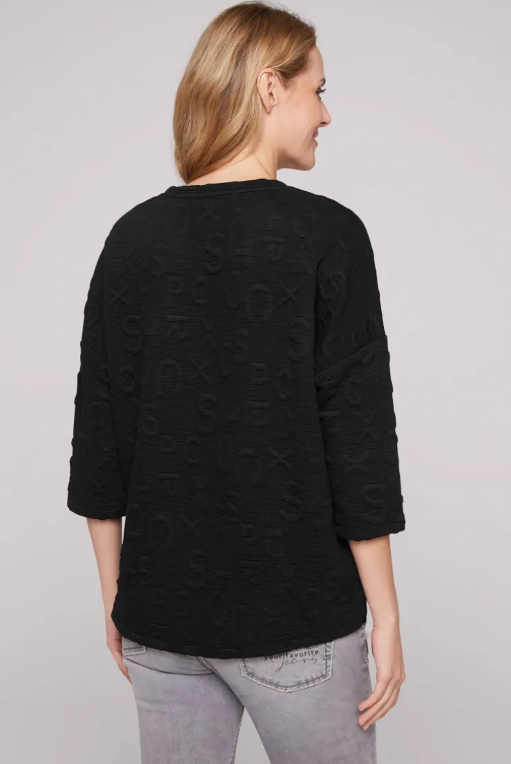 CAMP DAVID & SOCCX Sweatshirt mit Intarsia-Artwork black Outlet