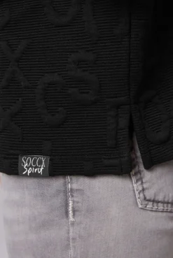 CAMP DAVID & SOCCX Sweatshirt mit Intarsia-Artwork black Outlet