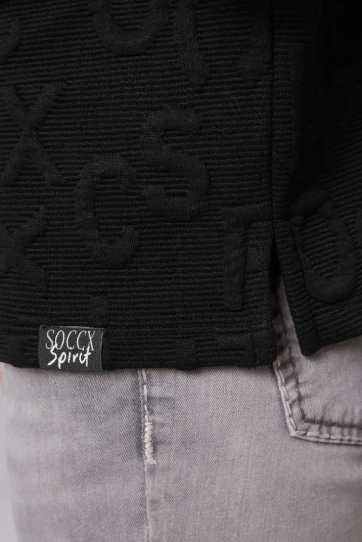 CAMP DAVID & SOCCX Sweatshirt mit Intarsia-Artwork black Outlet