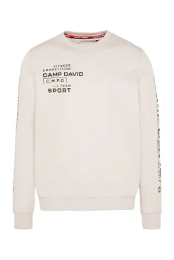 CAMP DAVID & SOCCX Sweatshirt mit Label Prints shell Cheap