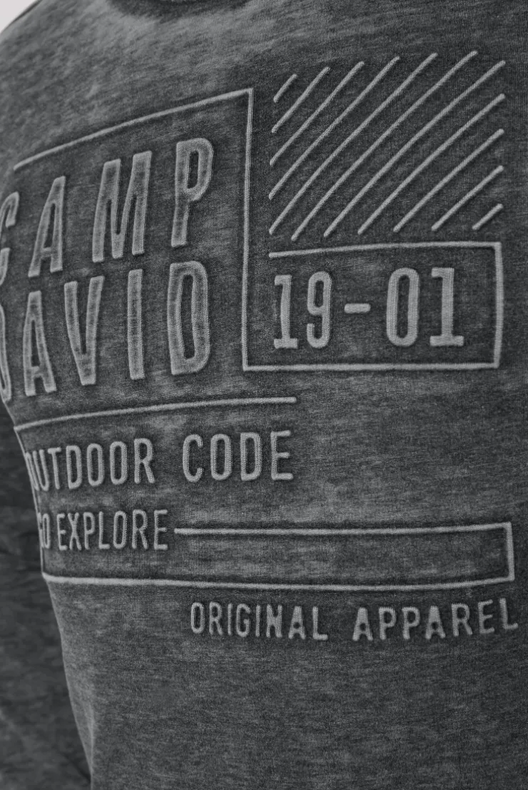 CAMP DAVID & SOCCX Sweatshirt mit Prägedruck black Hot