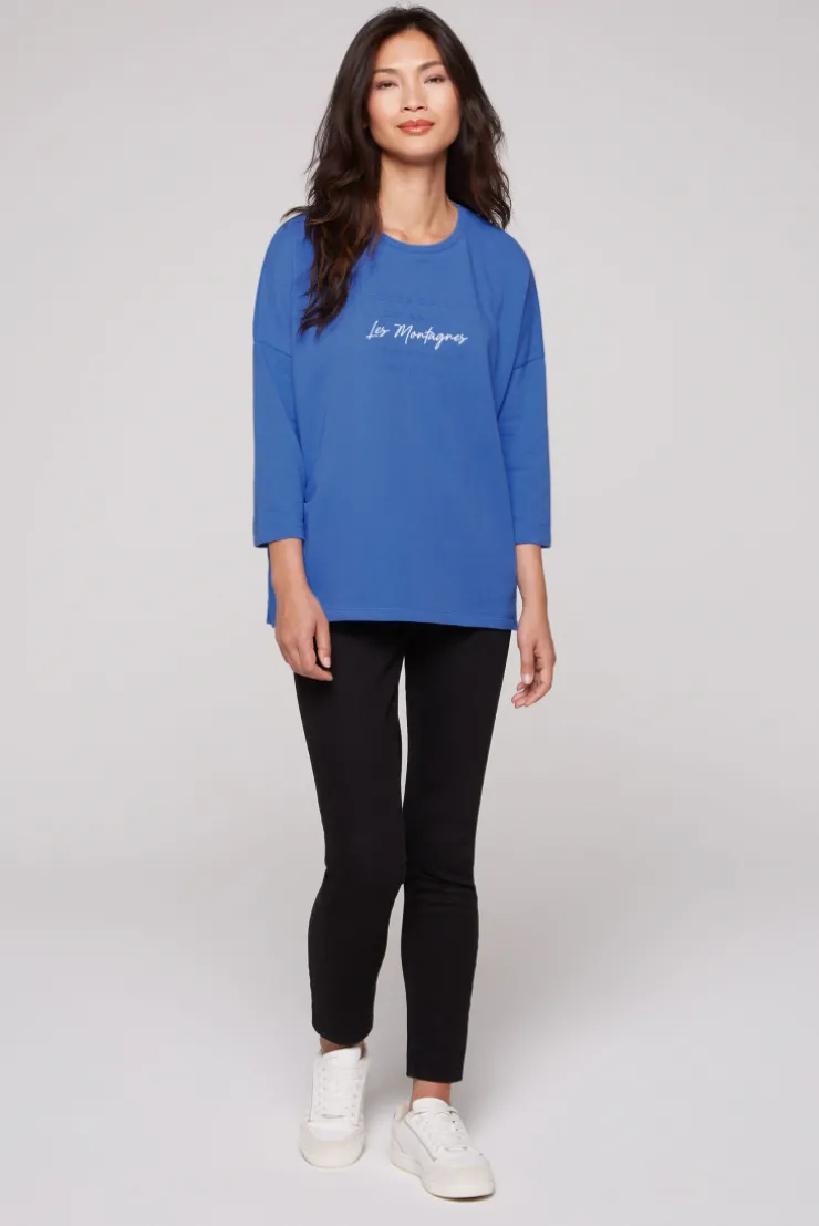 CAMP DAVID & SOCCX Sweatshirt mit tonigen Rubber Prints vividblue Best