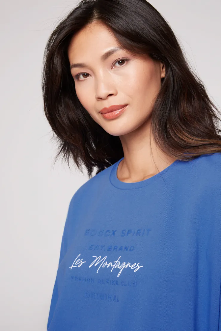 CAMP DAVID & SOCCX Sweatshirt mit tonigen Rubber Prints vividblue Best
