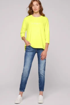 CAMP DAVID & SOCCX Sweatshirt mit tonigen Rubber Prints yellow lime yellowlime Clearance