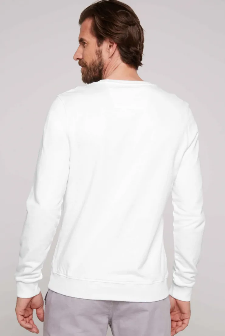 CAMP DAVID & SOCCX Sweatshirt mit Vintage Print opticwhite Discount