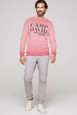 CAMP DAVID & SOCCX Sweatshirt mit Vintage Print sunrise Cheap