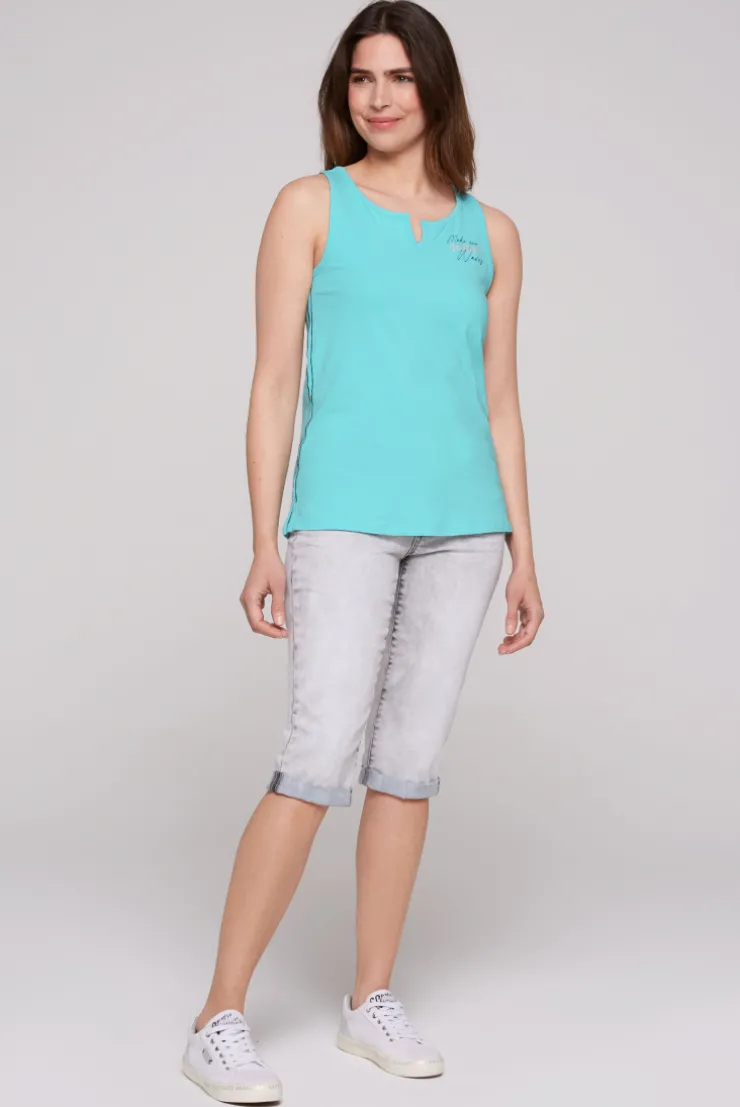 CAMP DAVID & SOCCX Trägershirt mit offenem Rundhalsausschnitt lagoon blue lagoonblue Best Sale