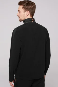 CAMP DAVID & SOCCX Troyer-Fleeceshirt mit Tapes und Prägedrucken black Best