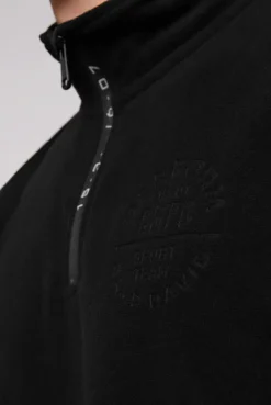 CAMP DAVID & SOCCX Troyer-Fleeceshirt mit Tapes und Prägedrucken black Best