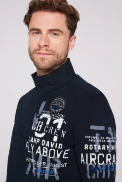CAMP DAVID & SOCCX Troyer-Sweatshirt mit Artworks blue navy bluenavy Best