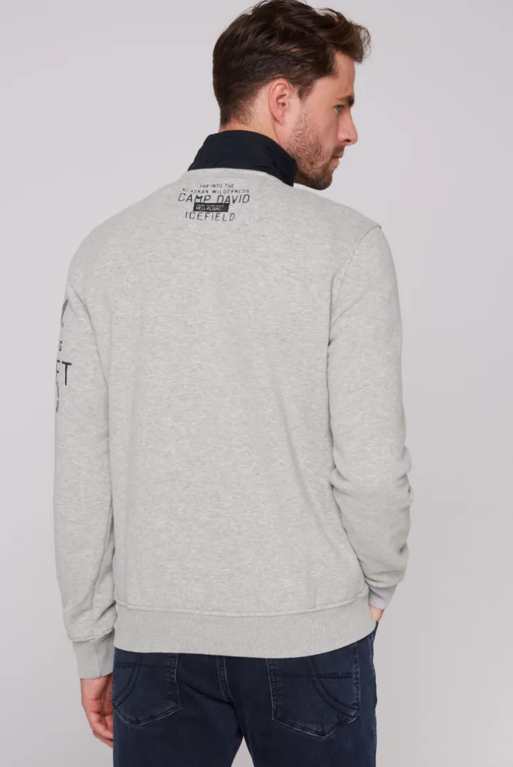 CAMP DAVID & SOCCX Troyer-Sweatshirt mit Artworks granite melange granitemelange Store