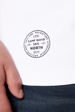 CAMP DAVID & SOCCX T-Shirt Dip Dye mit senkrechtem Logo Artwork summer blue summerblue Best Sale