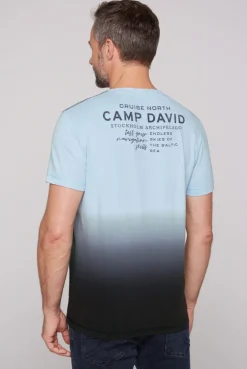 CAMP DAVID & SOCCX T-Shirt Dip Dye mit senkrechtem Logo Artwork black Flash Sale