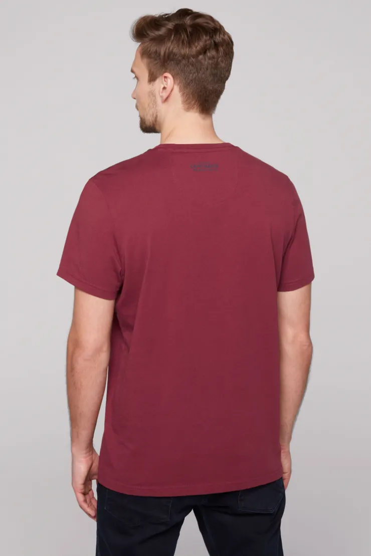 CAMP DAVID & SOCCX T-Shirt mit Color-Blocking und Artwork burgundy Best Sale