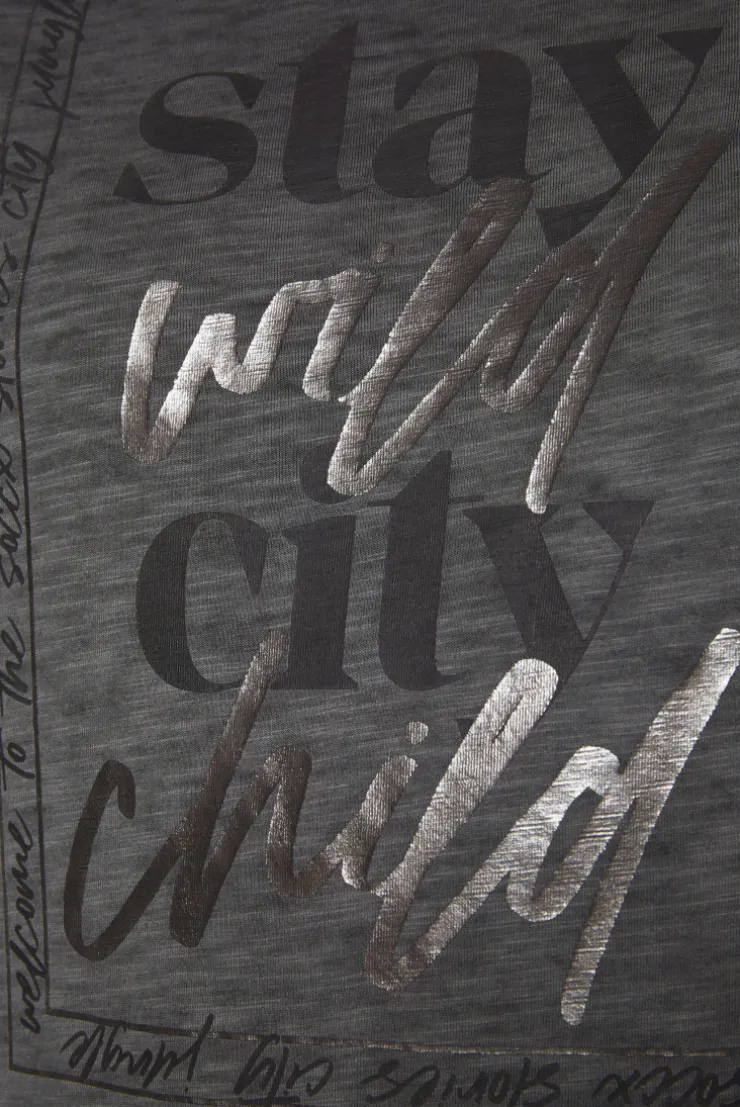 CAMP DAVID & SOCCX T-Shirt mit Folienprint black Store