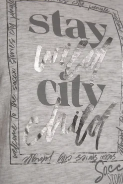 CAMP DAVID & SOCCX T-Shirt mit Folienprint shadow Flash Sale