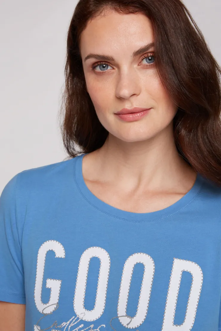 CAMP DAVID & SOCCX T-Shirt mit Glitter-Puff-Print airy blue airyblue Fashion