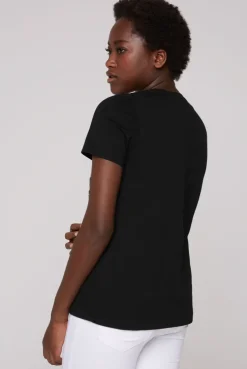 CAMP DAVID & SOCCX T-Shirt mit Glitter-Puff-Print | S black Outlet
