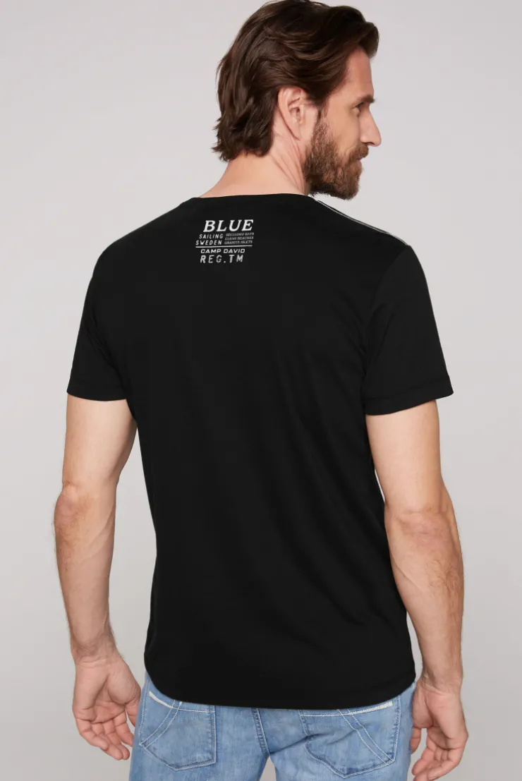 CAMP DAVID & SOCCX T-Shirt mit Print Artwork black Discount